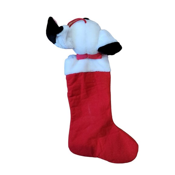 Disney vintage 101 Dalmatians 90s Christmas stocking w/cute puppy sticking out - Picture 4 of 6